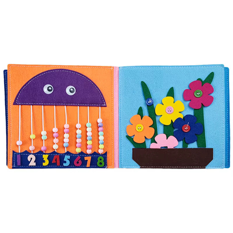 Montessori Quiet Book – Sensory Learning Book for Toddlers
