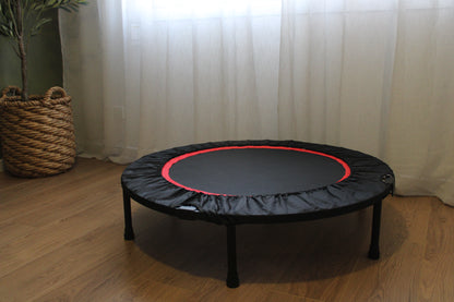 Therapeutic rebounder placed in playroom or therapy space – active support tool for physical development and focus.